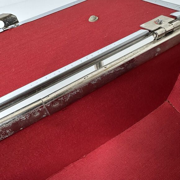 Vintage MCM Box Purse Basket Weave Silver Tone Chrome Metal Handle 50s Handbag - Picture 16 of 16